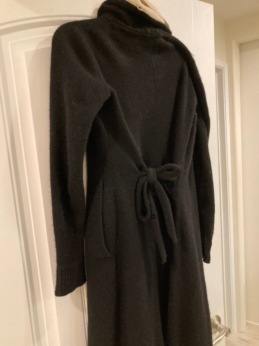 Alexander McQueen 100% Yak Wool Blanket Cardigan Reworked Antique Silk Chantilly - Picture 8 of 9